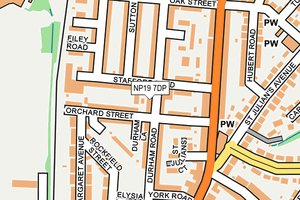 NP19 7DP map - OS OpenMap – Local (Ordnance Survey)