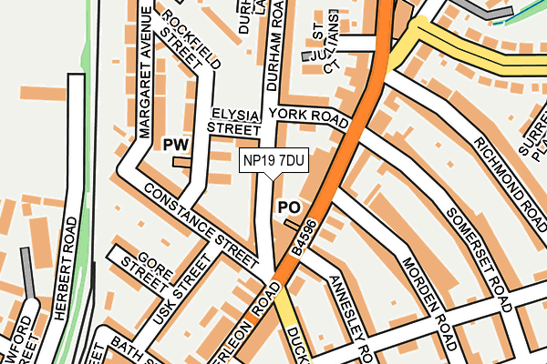 NP19 7DU map - OS OpenMap – Local (Ordnance Survey)