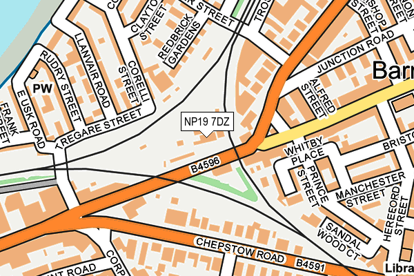 NP19 7DZ map - OS OpenMap – Local (Ordnance Survey)