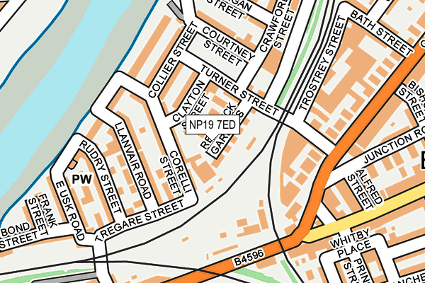 NP19 7ED map - OS OpenMap – Local (Ordnance Survey)