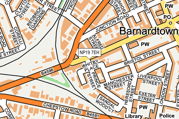 NP19 7EH map - OS OpenMap – Local (Ordnance Survey)