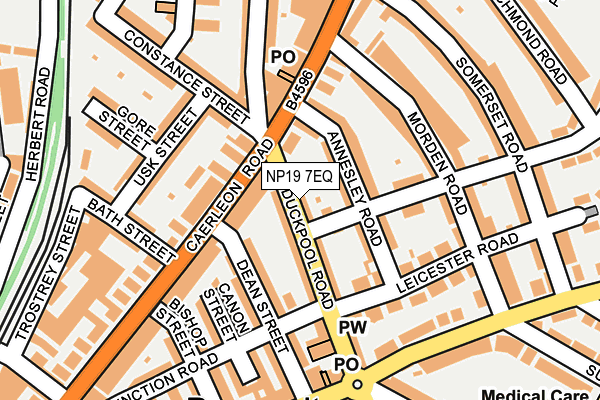 NP19 7EQ map - OS OpenMap – Local (Ordnance Survey)