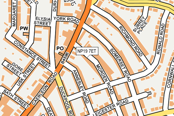 NP19 7ET map - OS OpenMap – Local (Ordnance Survey)