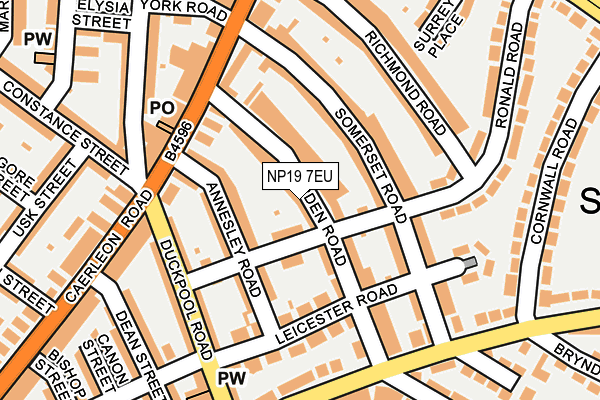 NP19 7EU map - OS OpenMap – Local (Ordnance Survey)