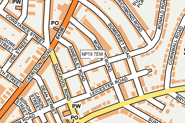 NP19 7EW map - OS OpenMap – Local (Ordnance Survey)