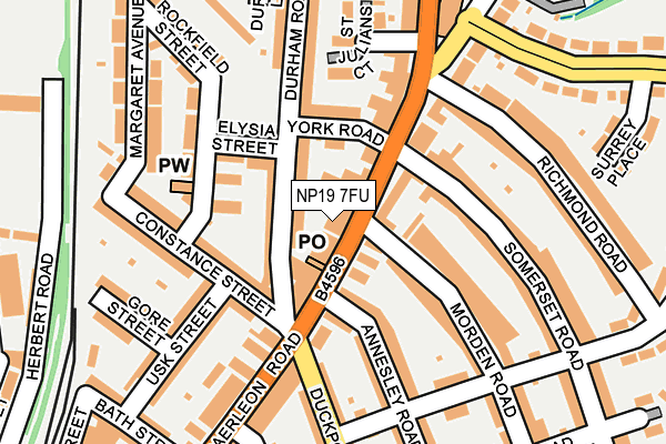 NP19 7FU map - OS OpenMap – Local (Ordnance Survey)
