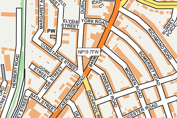 NP19 7FW map - OS OpenMap – Local (Ordnance Survey)