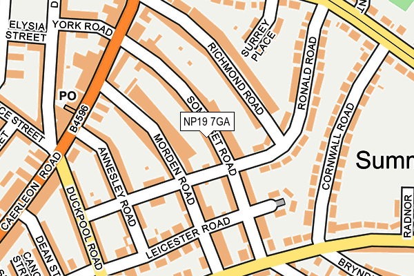 NP19 7GA map - OS OpenMap – Local (Ordnance Survey)