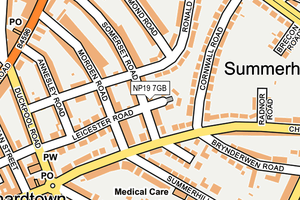 NP19 7GB map - OS OpenMap – Local (Ordnance Survey)