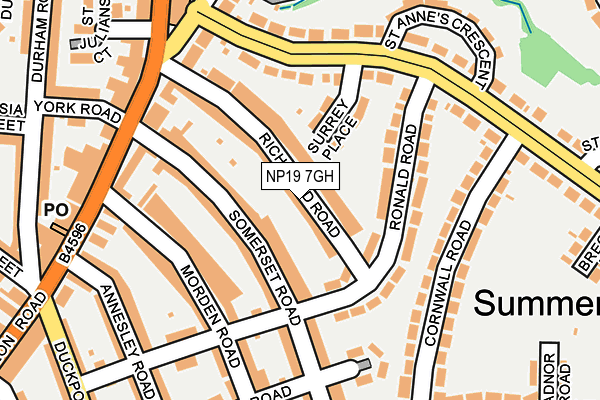 NP19 7GH map - OS OpenMap – Local (Ordnance Survey)