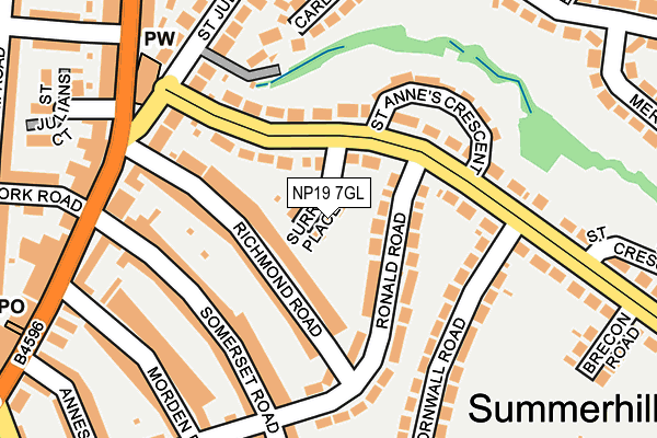 NP19 7GL map - OS OpenMap – Local (Ordnance Survey)