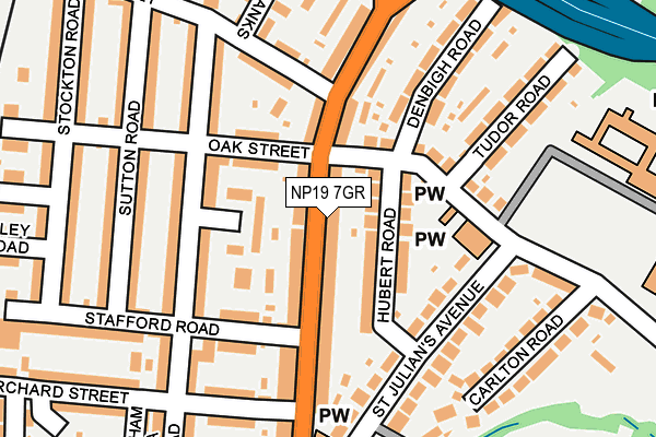 NP19 7GR map - OS OpenMap – Local (Ordnance Survey)