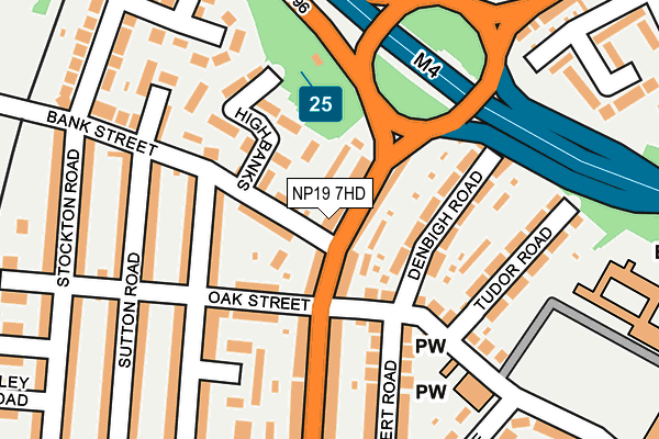 NP19 7HD map - OS OpenMap – Local (Ordnance Survey)