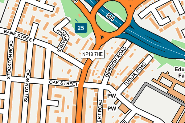 NP19 7HE map - OS OpenMap – Local (Ordnance Survey)