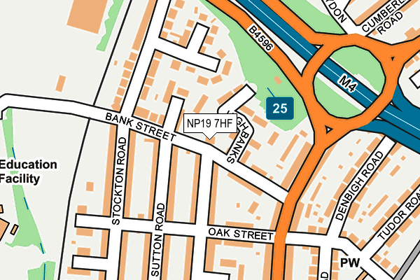 NP19 7HF map - OS OpenMap – Local (Ordnance Survey)