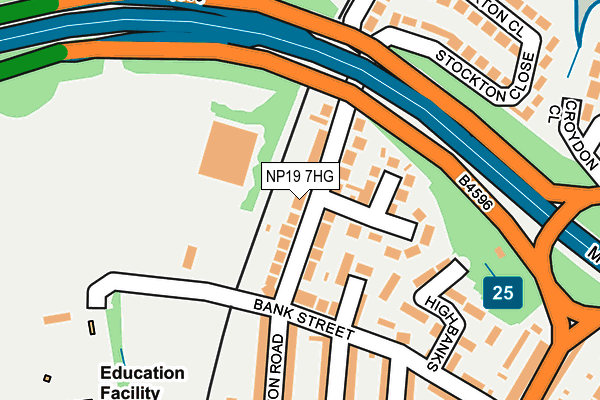 NP19 7HG map - OS OpenMap – Local (Ordnance Survey)