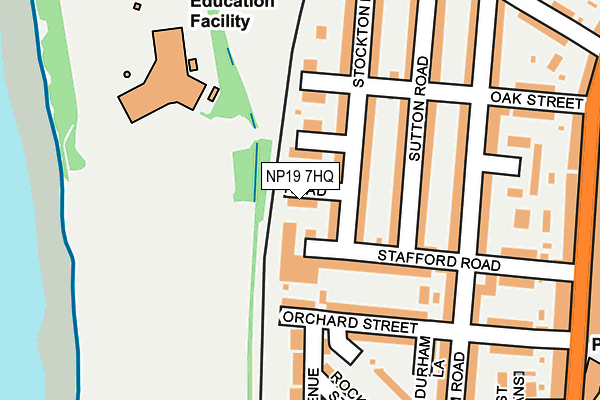 NP19 7HQ map - OS OpenMap – Local (Ordnance Survey)