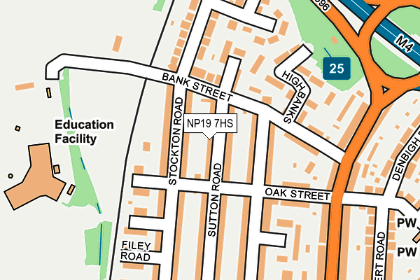 NP19 7HS map - OS OpenMap – Local (Ordnance Survey)
