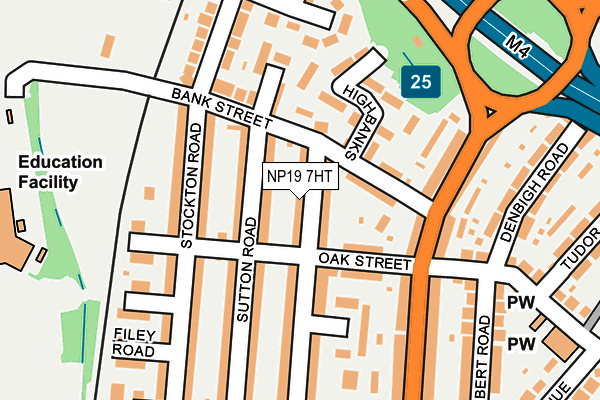 NP19 7HT map - OS OpenMap – Local (Ordnance Survey)
