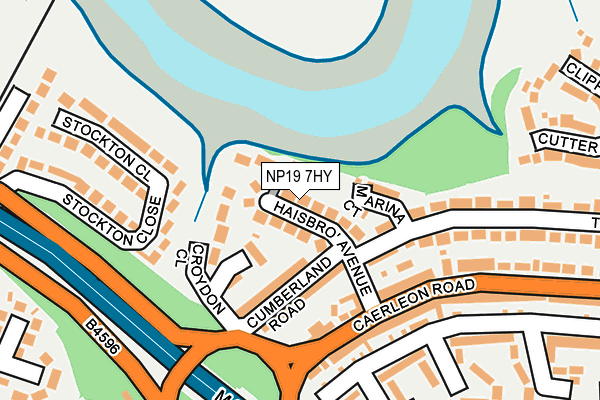 NP19 7HY map - OS OpenMap – Local (Ordnance Survey)