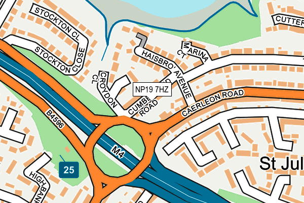 NP19 7HZ map - OS OpenMap – Local (Ordnance Survey)