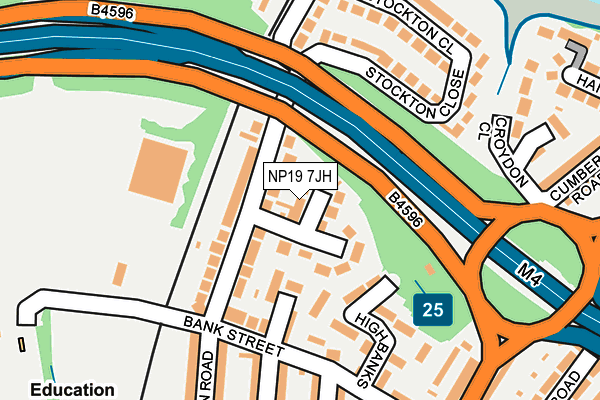 NP19 7JH map - OS OpenMap – Local (Ordnance Survey)