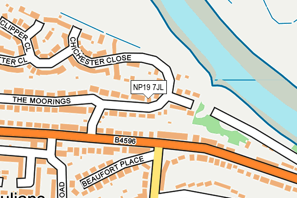 NP19 7JL map - OS OpenMap – Local (Ordnance Survey)