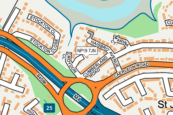 NP19 7JN map - OS OpenMap – Local (Ordnance Survey)