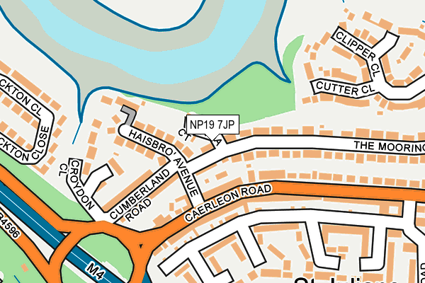 NP19 7JP map - OS OpenMap – Local (Ordnance Survey)