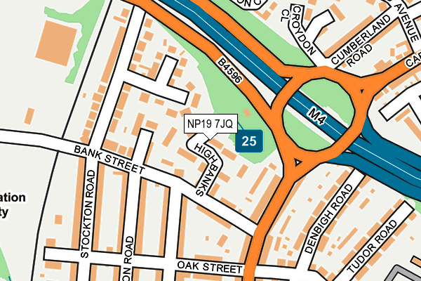 NP19 7JQ map - OS OpenMap – Local (Ordnance Survey)