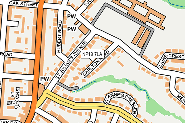 NP19 7LA map - OS OpenMap – Local (Ordnance Survey)