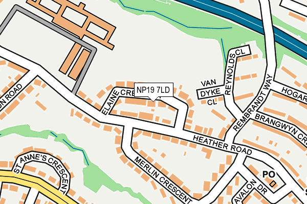 NP19 7LD map - OS OpenMap – Local (Ordnance Survey)