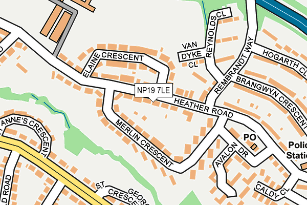 NP19 7LE map - OS OpenMap – Local (Ordnance Survey)
