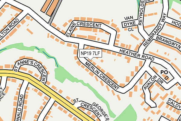 NP19 7LF map - OS OpenMap – Local (Ordnance Survey)