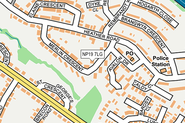 NP19 7LG map - OS OpenMap – Local (Ordnance Survey)