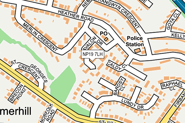NP19 7LH map - OS OpenMap – Local (Ordnance Survey)