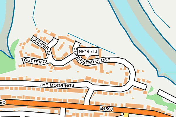 NP19 7LJ map - OS OpenMap – Local (Ordnance Survey)