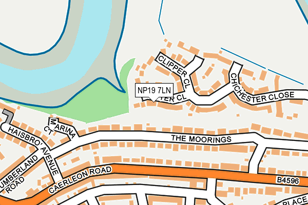 NP19 7LN map - OS OpenMap – Local (Ordnance Survey)