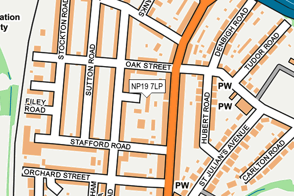 NP19 7LP map - OS OpenMap – Local (Ordnance Survey)