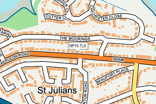 NP19 7LX map - OS OpenMap – Local (Ordnance Survey)