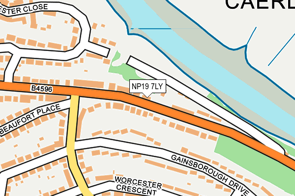 NP19 7LY map - OS OpenMap – Local (Ordnance Survey)