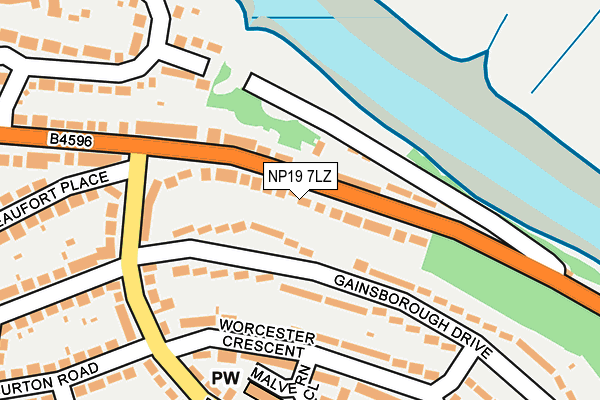 NP19 7LZ map - OS OpenMap – Local (Ordnance Survey)