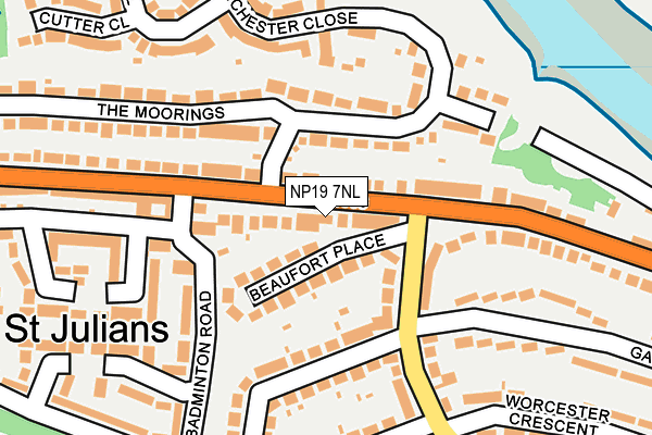 NP19 7NL map - OS OpenMap – Local (Ordnance Survey)