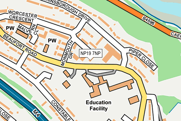 NP19 7NP map - OS OpenMap – Local (Ordnance Survey)