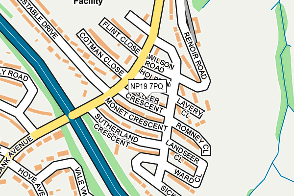 NP19 7PQ map - OS OpenMap – Local (Ordnance Survey)