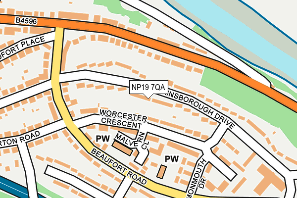NP19 7QA map - OS OpenMap – Local (Ordnance Survey)