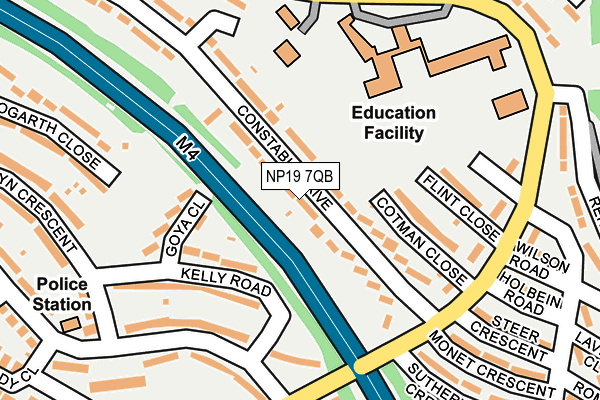 NP19 7QB map - OS OpenMap – Local (Ordnance Survey)