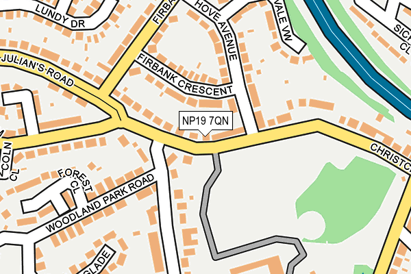 NP19 7QN map - OS OpenMap – Local (Ordnance Survey)