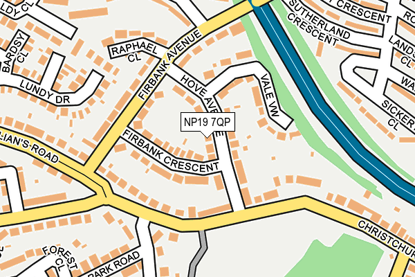 NP19 7QP map - OS OpenMap – Local (Ordnance Survey)