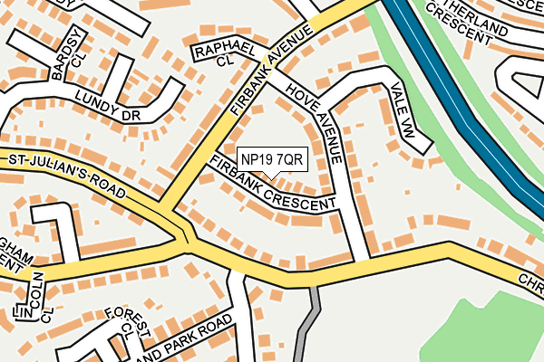 NP19 7QR map - OS OpenMap – Local (Ordnance Survey)